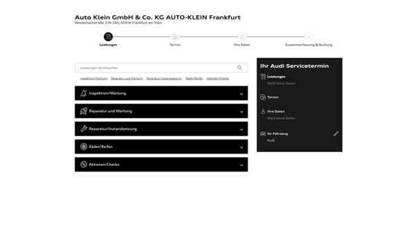 Auto Klein - Online-Terminbuchung
